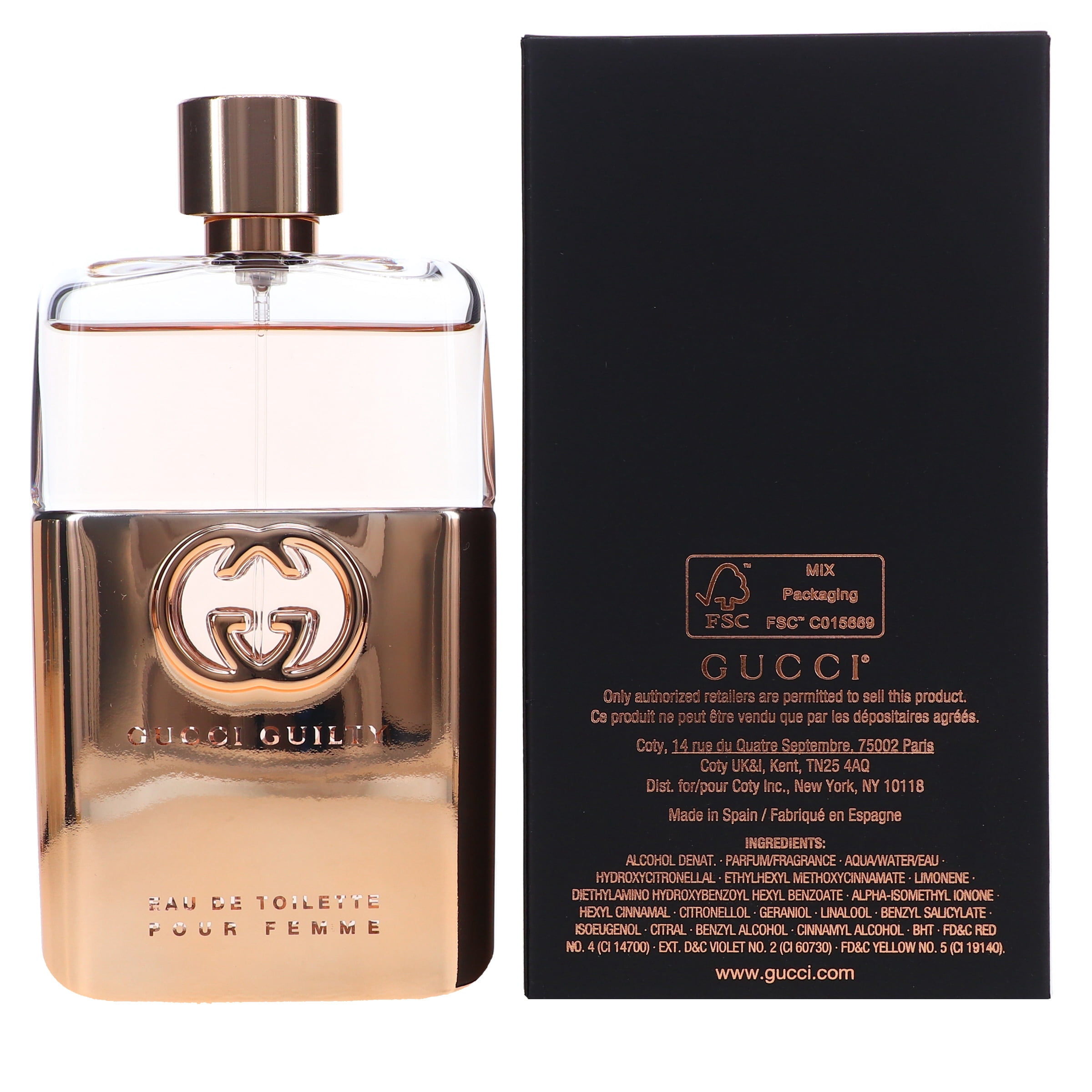 Gucci Guilty Pour Femme Eau De Toilette Spray, Perfume for Women, 3 oz