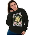 thumbnail image 3 of Boho Celestial Dreamer Sun Face Women Plus Size Crewneck Sweatshirt Brisco Brands 3X, 3 of 5