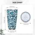 thumbnail image 4 of Bingfone Ocean Waves for 20 Oz Stainless Steel Travel Mug Double Wall Water Coffee Cup for Home,Office, Outdoor Works Great for Ice Drinks and Hot Beverage-Without Straw, 4 of 8