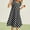 C-Black312, variant on JIAYUE Child Girls Spring Dresses Polka Dots Short Sleeve Drop Shoulder Crew Neck Popover Mid Length Home For Teens Seasonal Holiday Festival Dress