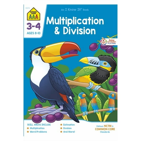 School Zone Multiplication & Division Workbook