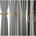 thumbnail image 4 of Astarin 6 Pcs Magnetic Curtain Tiebacks, Modern Simple Style Curtain Tiebacks, Decorative Drape Ties and Holdbacks Holder for Window Draperies, Curtain Clips Rope Straps Magnet Home Office - Gold, 4 of 6