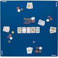 thumbnail image 5 of GMC Deluxe Heavyweight Game Mat - Anti Slip Noise Reduction Rubber Playmat - Mahjong, Dominoes & Poker Card Gaming Mat - Water ResistantGaming Tabletop Cover (33 X 33 Inches) - Blue, 5 of 9
