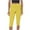 Yellow, variant on Women's Capris Free Shipping Under $10 Casual Color Elastic Loose Pants Straight Wide Leg Trousers
