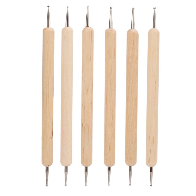 Juego de 6 lápices de doble extremo para trazado de puntos, agarre firme, para hacer escultura, bricolaje, cuero