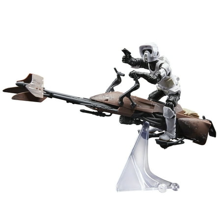 Star Wars The Vintage Collection Brown Speeder Bike Vehicle & White Scout Trooper Action Figure (3.75”)