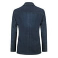 thumbnail image 4 of Cloudstyle Men's Multi-Pocket Denim Casual Blazer, 4 of 11