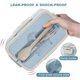 thumbnail image 4 of Bento Box para adultos con 3 compartimentos, fiambrera de 1500 ml para niños con cuchara y tenedor, a prueba de fugas, apto para microondas y lavavajillas, caja de comida sin BPA con asa, 4 of 7