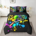 thumbnail image 2 of Manfei Tennis Sport Twin Bedding Sets 7pcs, Graffiti Splash Bedding Comforter Set, Watercolor Tie Dye Sheet Sets, Breathable Home Decor, 2 of 8