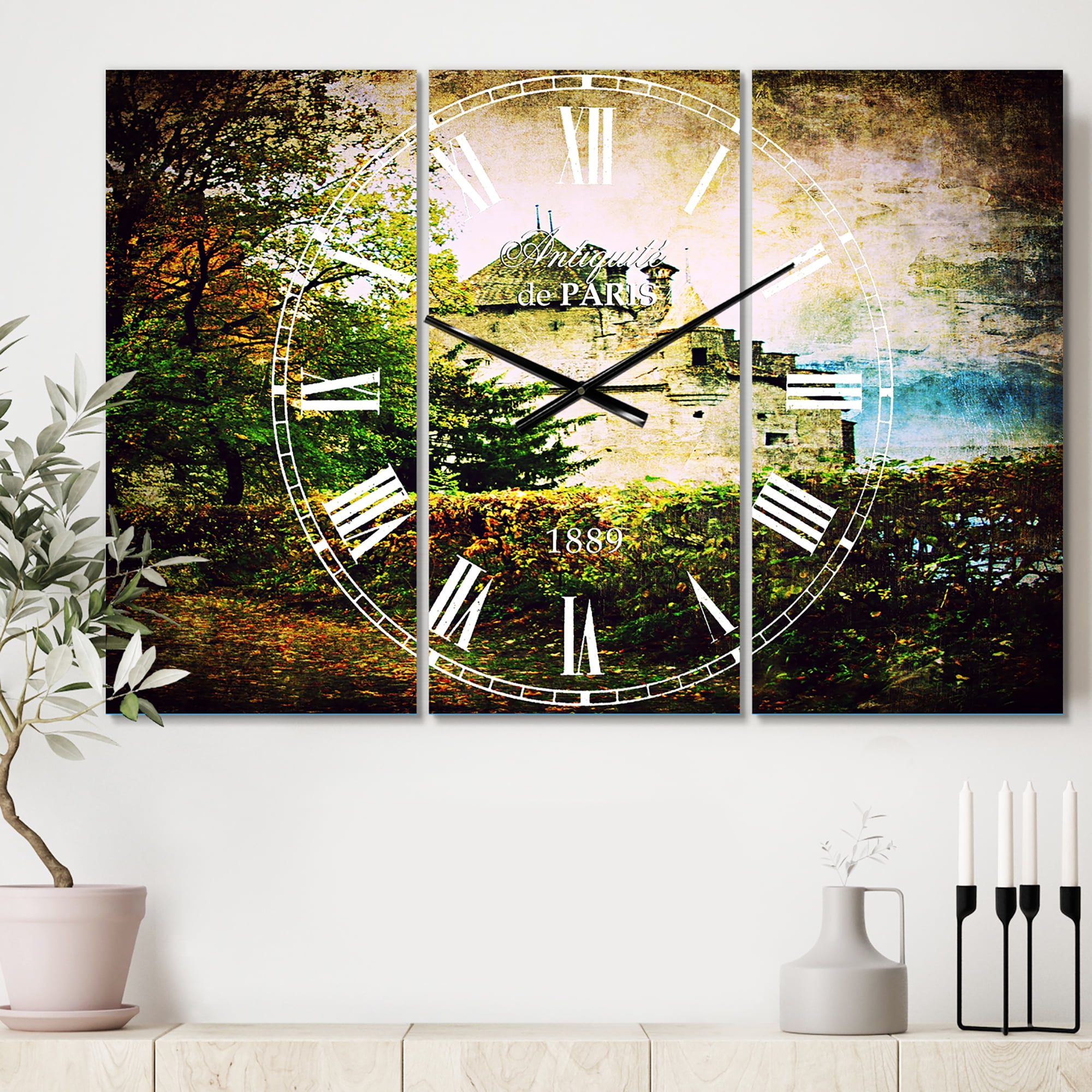 Designart 'Chillion Castle' Mediterranean wall clock