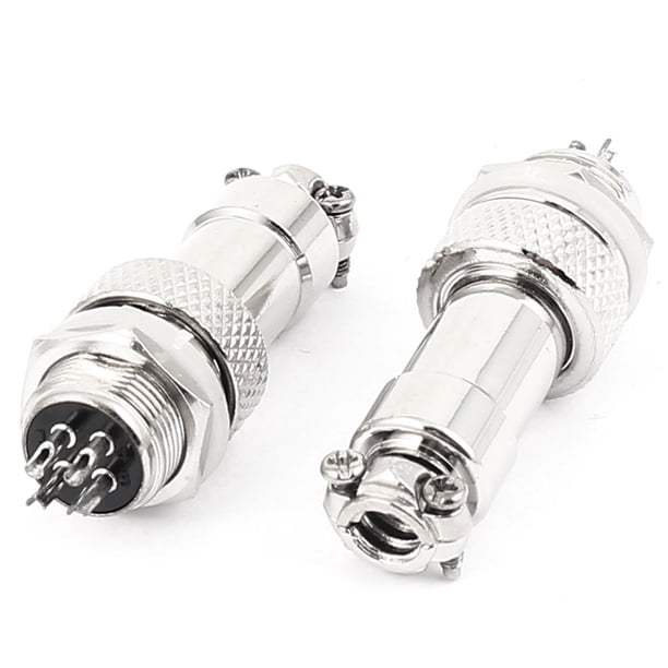 Conectores R DIN 3 4 5 6 7 8 Pines Macho Hembra Enchufe Conector De Soldadura Con Mango De Plastico~p146826315