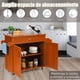 thumbnail image 4 of Costway Carro de Cocina con Ruedas de Goma Armario Grande y Repisa Regulable en 3 Posiciones Marrón 116 x 40 x 85 cm, 4 of 10