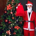 thumbnail image 2 of Disfraz de Papá Noel para hombre, 5 piezas, con gorro, barba y cinturón. Ideal para ir de bar en bar., 2 of 8