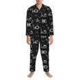 thumbnail image 3 of Fotbe Ho-Ho-Ho 2 Pijama de Hombre con Estampado de Manga Larga, Conjunto de 2 Piezas, Ropa de Dormir Suave y Cómoda con Bolsillos-Small, 3 of 7
