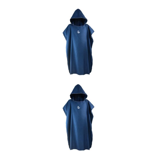 Advancent Poncho de microfibra para surf, cambiante, traje de neopreno para nadar, azul marino Azul marino 2Conjunto