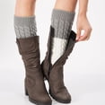 thumbnail image 2 of Guardurnaity 2 piezas calentador de piernas funda de calcetín diseño grueso mantener el calor accesorios al aire libre funda de calcetín de moda calcetines Accesorios de calzado Negro Guardurnaity AP013908-01, 2 of 6