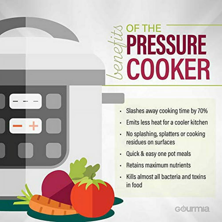 Multi Function Pressure Cookers, Gourmia GPC400 Electric Digital  Multifunction Pressure Cooker, 13 Programmable Cooking Modes, 4 Quart  Stainless Steel, with Steam Rack, 800 Watts