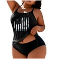 thumbnail image 1 of Trajes de Baño de Corte Alto para las Mujeres Impresión de Tamaño Grande con Cojín de Pecho, Traje de Baño Dividido con Cordón Suelto, 1 of 5