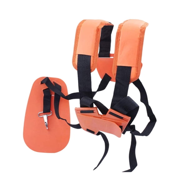 Eigraketly Doble correa para el hombro Simple Universal ajustable acolchado cortacésped arnés reemplazo Trimmer componentes jardinería Herramientas eléctricas Naranja