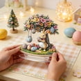 thumbnail image 4 of Living Room Shelf 7.87in 2D Acrylic Rabbit and Easter Egg Desktop Ornament Spring Table Centerpiece Easter Home Decoration Display Sign, 4 of 9