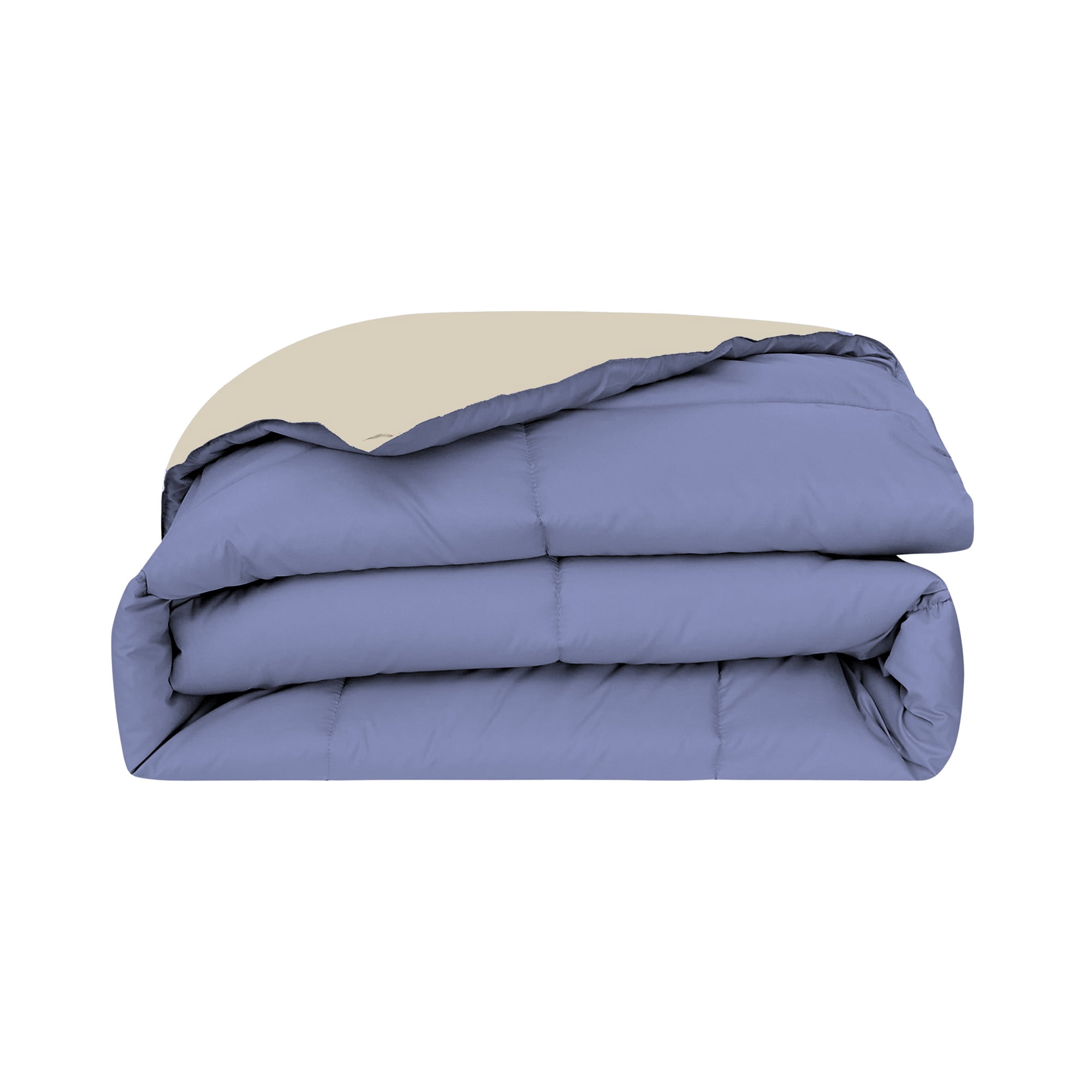 Modern Threads Reversible Blue & Cream All-Season Down Alternative Adult Bed Comforter, King