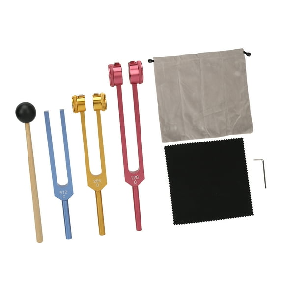 Juego De Diapasones, Diapasón Médico De aleación De Aluminio De 3 Colores Con Mazo Para Relajación