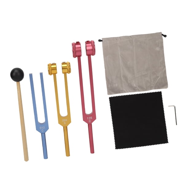 Juego De Diapasones, Diapasón Médico De aleación De Aluminio De 3 Colores Con Mazo Para Relajación