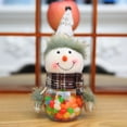 thumbnail image 2 of Christmas Candy Jar Children Gift Santa Snowman Ornament Storage Box Clear Novelty Cookie Jars Plush Doll Lid Bottle Xmas Party Goods Sugar Container, 2 of 6