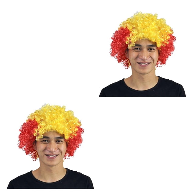 Qarigey Peluca de payaso para fiestas, pelos sintéticos, multiusos, aplicación amplia, fiestas, accesorios para la cabeza, disfraz, España España Tamaño libre 2Conjunto