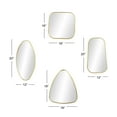 thumbnail image 3 of CosmoLiving by Cosmopolitan 20", 16", 21", 24"H Gold Wall Mirror with Varying Shapes, Set of 4, 3 of 9