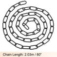 thumbnail image 2 of Uxcell 80" Long Hook Rings Connectors Pendant Light Fixture Chain Black 1 Set, 2 of 5