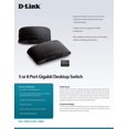thumbnail image 4 of D-Link 8-Port Gigabit Home Desktop Switch, Conserves Energy, Easy Plug-and-Play Installation (DGS-1008G), 4 of 7