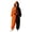 36#Black, variant on Women Halloween Contrast Shade Pumpkin Print Flannel Long Sleeve Hooded Jumpsuit Cozy Festive Loungewear Coffee L