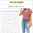 thumbnail image 3 of VDJ Women Tops Classic V Neck Ruffle Short Sleeve Blouses Summer Holiday Trendy Tunic Shirts Lightweight Clothes Size L, 3 of 9