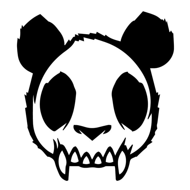Skull Zombie Panda Evil Mad Dead Goth Vinyl Decal Car Sticker 4.63