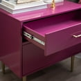 thumbnail image 2 of Galena 2-Drawer Nightstand, Raspberry, 2 of 15