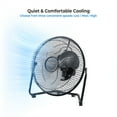 thumbnail image 7 of Comfort Zone 9" Cradle Floor Fan, 3 Speed, Electric, 180 Degree Adjustable Tilt, All Metal, Carry Handle, Rubber Feet, Table Fan, Airflow 12.57 ft/sec, Ideal for Home, Bedroom & Office, CZHV9B, 7 of 7