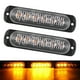 thumbnail image 1 of Luz LED estroboscópica de advertencia para coche, barra de luz intermitente de 12V, 24V, 6smd, color ámbar, amarillo y blanco, 2 unidades, 1 of 3
