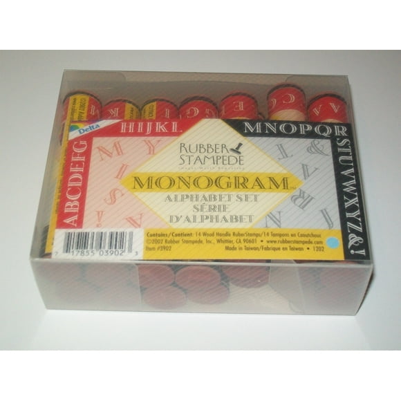 MONOGRAM ALPHABET SET BY RUBBER STAMPEDE