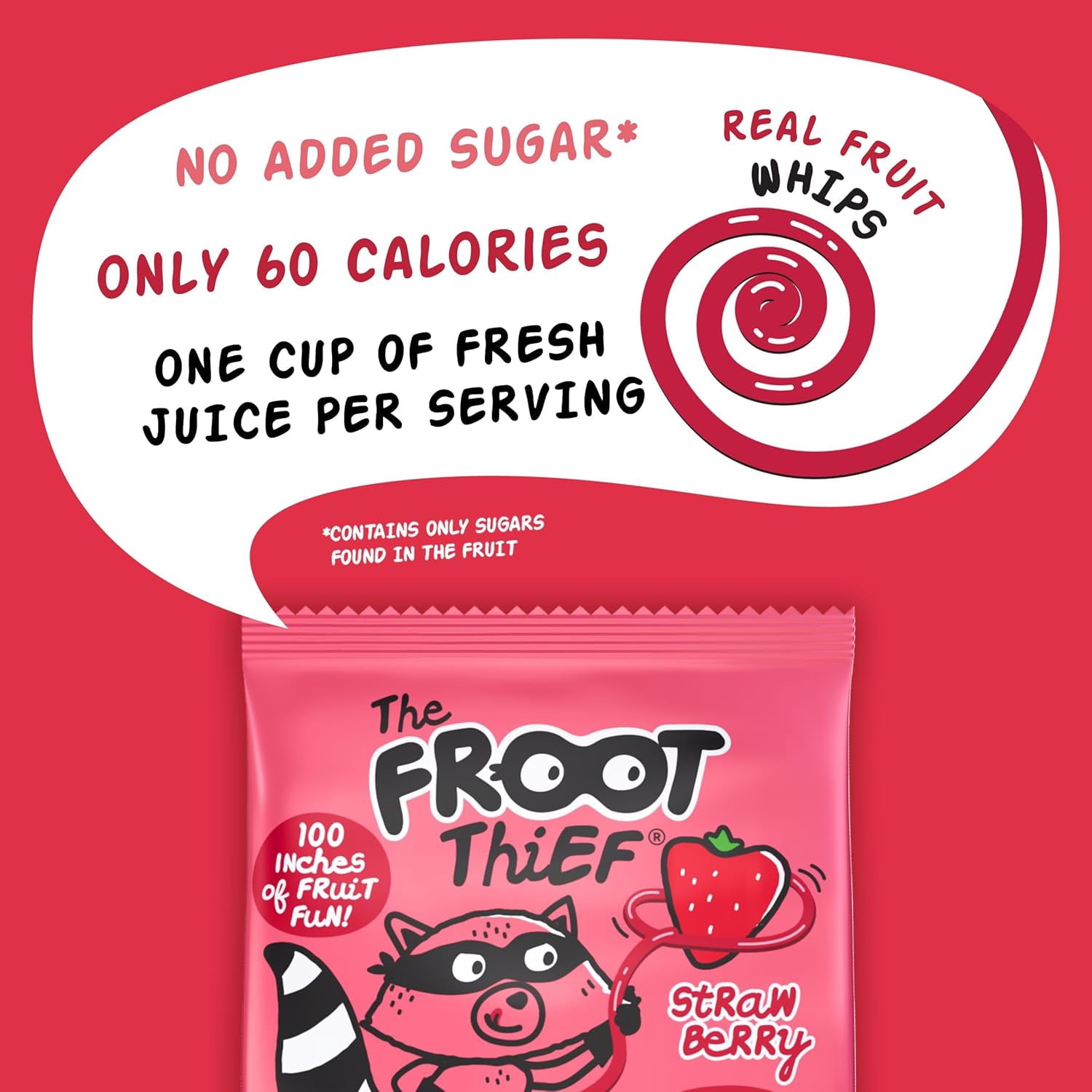 (Pack Of 24) The Froot Thief Fruit Whip Strawberry 0.7 Oz