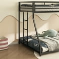Adam Sturdy Twin over Full Metal Bunk Black for Kids and Adult, Low