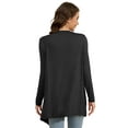 thumbnail image 3 of Uvplove Women Lightweight Long Sleeve Knit Cardigan with Pockets,Black,3XL,(S-3XL), 3 of 11