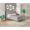 thumbnail image 1 of Base de Cama Matrimonial Makora Luma Gris Claro Tapizada en Tela Tipo Lino (No Incluye Colchón), 1 of 9