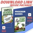 thumbnail image 3 of Kit DELUXE de contenedores de control de porciones de nutrición eficiente (14 piezas) con GUÍA COMPLETA + PLANIFICADOR DE 21 DÍAS + LIBRO electrónico DE RECETAS SIN BPA Sistema de preparación de comid, 3 of 9