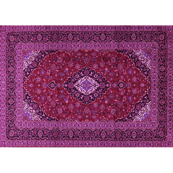 Ahgly Company Indoor Rectangle Medallion Pink Traditional Area Rugs, 8' x 10'