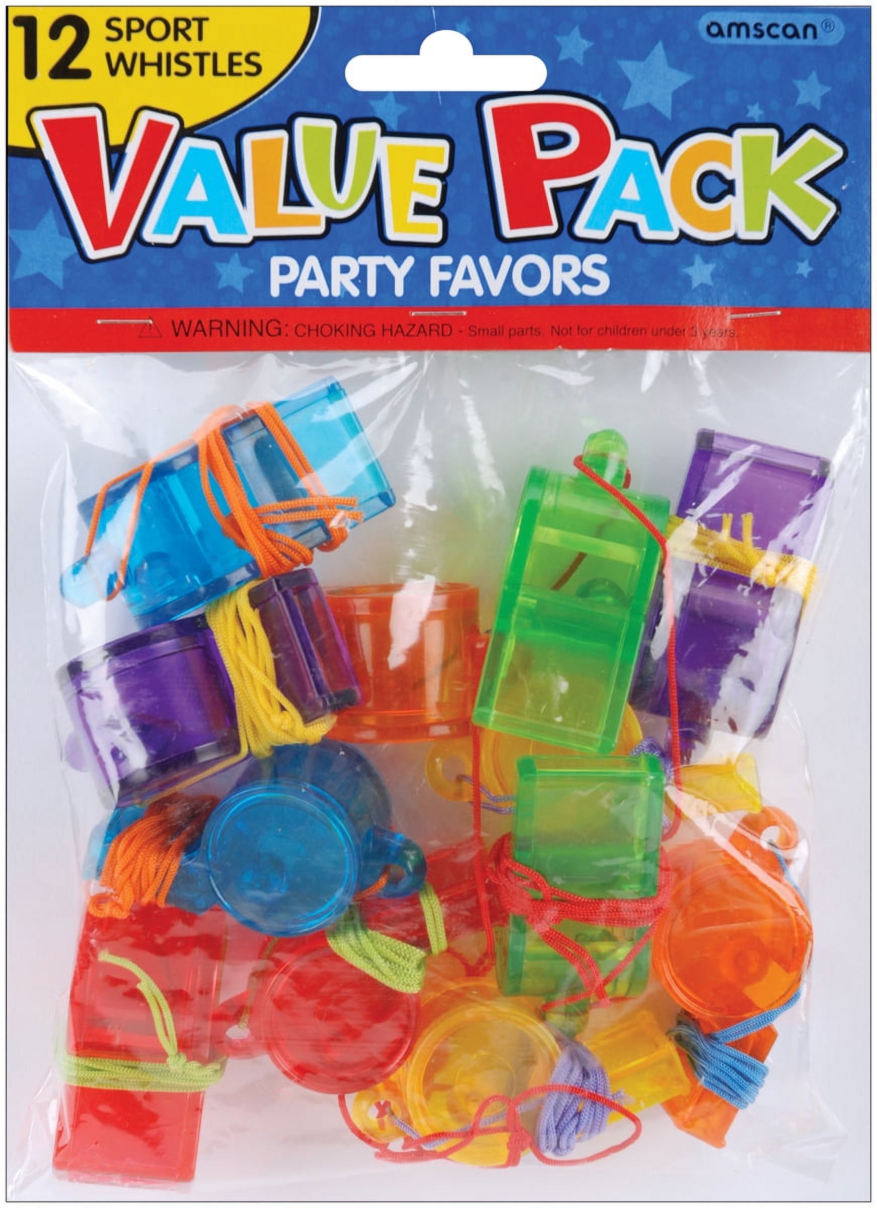 Party Favors 12/Pkg-Sports Whistles, Pk 3, Amscan - image 2 of 2