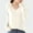Beige, variant on Aueoeo Crochet Sweater, Soft Comfy Women'S Solid Color Long Sleeved V-Neck Knitted Sweater Thin Sweater Top Knitwear