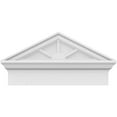 thumbnail image 3 of Ekena Millwork 24"W x 12-7/8"H x 2-3/4"P (Pitch 6/12) Peaked Cap 3 Spoke Architectural Grade PVC Combination Pediment, 3 of 8