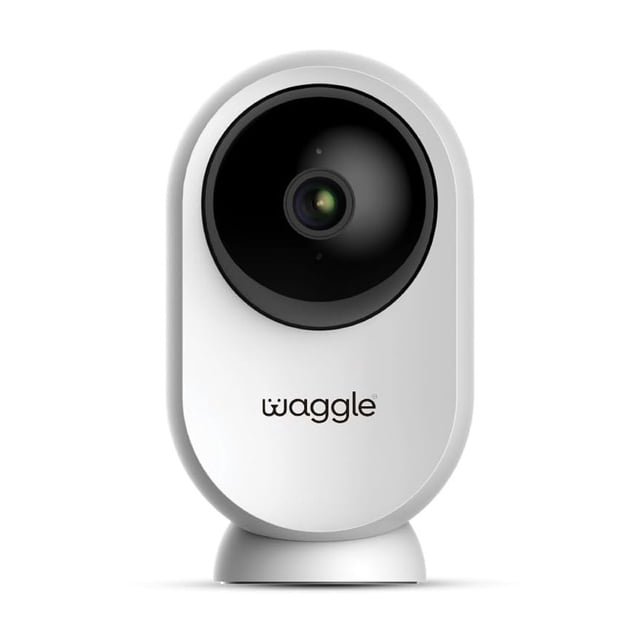 Waggle RV Mini cámara para mascotas AI, 1080p HD, giro e inclinación, alertas de movimiento, audio bidireccional, visión nocturna, cámara para mascotas con control de aplicación, tarjeta SD incorporad