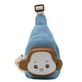 thumbnail image 2 of Cute Monkey Style Juvenile Messenger Bag, Small Shoulder Bag, Soft Fabric Material, Fun Design, For Youngster, Academy Use, Portable Storage, Playful Aesthetic, Lightweight Construction, Akmoler, 2 of 9